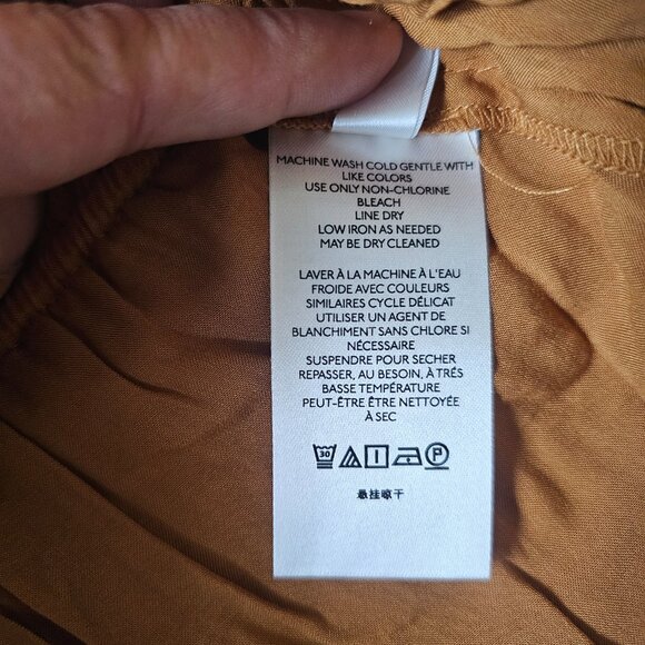 NWT! Anthropologie Tiered Ruffled Lined Tank, XXS, Honey/Caramel - Picture 8 of 10